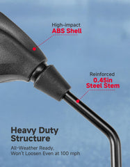 KEMIMOTO clamp with M8 and M10 adapters displayed for universal fit convenience