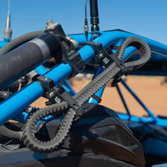 KEMIMOTO clamp rotated at an angle demonstrating adjustable mounting to avoid obstacles