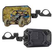 KEMIMOTO front-facing mirror assembly shows durable aluminum and wide view benefit