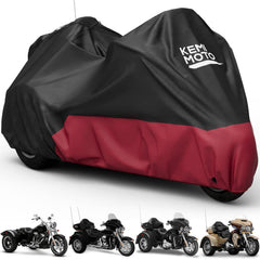 KEMIMOTO front overview on trike showing full coverage and secure fit