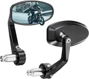 KEMIMOTO front view of blue lens mirrors showing compact profile and style benefit