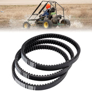 KEMIMOTO front view of three replacement drive belts showing packaging and fit benefits