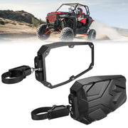 KEMIMOTO front view of packaged mirror set showing included hardware and benefits
