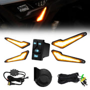 KEMIMOTO front packaging showing complete turn signal kit and easy install benefit