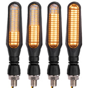 KEMIMOTO front packaging view showing 4-piece LED turn signal set and benefits