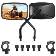 KEMIMOTO front view of assembled mirror showing robust housing and clear reflection benefit