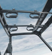 KEMIMOTO front view installed on UTV showing organized overhead storage