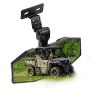 KEMIMOTO front-mounted center mirror showing full reflective surface and wider view