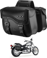 KEMIMOTO front view of saddlebags showing overall design and secure storage