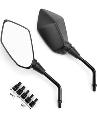 KEMIMOTO front view mirror showing compact durable housing and easy fit benefit
