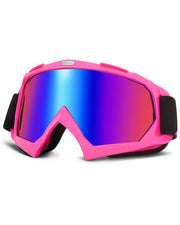 KEMIMOTO front view showing full lens and frame, protects vision while riding