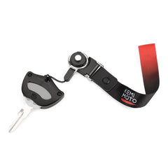 KEMIMOTO front view of key holder showing clean fit and added attachment point