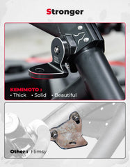 KEMIMOTO mounted LED whip on UTV cage, reliable off-road lighting benefit