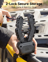 KEMIMOTO rubber straps with finger tabs showing easy gloved operation and extra security