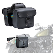 KEMIMOTO front view of saddlebags showing compact design and style benefit