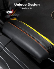 KEMIMOTO left pad installed on Maverick seat edge reducing thigh impact