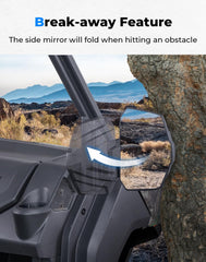 KEMIMOTO mirror telescopic extension demonstration showing adjustable reach for safer sightlines