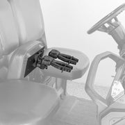 KEMIMOTO front view of under-seat rack showing compact storage benefit