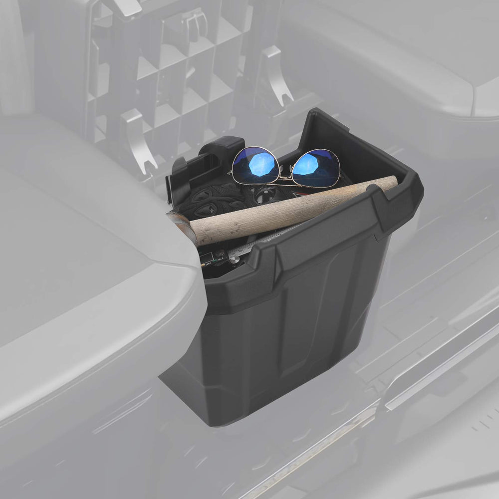 KEMIMOTO front view of underseat bin showing compact organized storage benefit