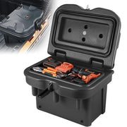 KEMIMOTO front view of UTV bed storage box showing compact secure design and quick access