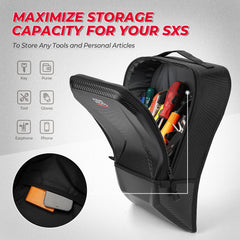 KEMIMOTO side pocket and zipper detail for organized storage and quick access
