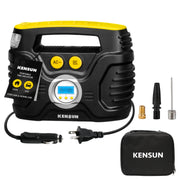 Kensun inflator front view showing compact design and benefits of portability