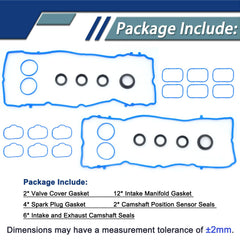 KERAIDMOTO gasket kit laid out with seals and grommets for comprehensive replacement