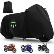 KERANTY front view on bike showing full coverage and weather protection