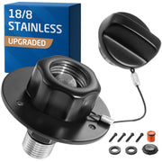 KES front view inlet matte black showing sturdy metal construction and leak resistance