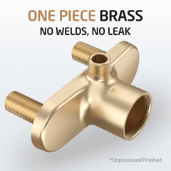 KES close-up of one-piece brass body showing leak-resistant construction and longevity