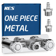 KES front view of exterior shower faucet showing durable design and easy access