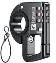 Kewig front view lock mounted on handlebar showing secure fit and low profile