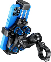 Kewig front view on handlebar showing sturdy mount and secure grip benefit