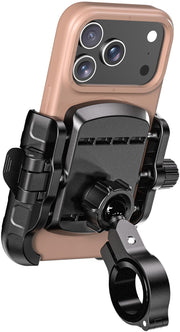 Kewig front view with phone mounted showing secure hold and visibility