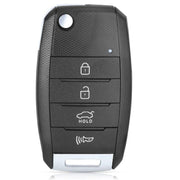 Keyecu front of fob showing 4-button layout and fit for Kia Soul, clear replacement benefit