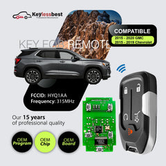 Keylessbest back label with FCC ID and part number for easy verification