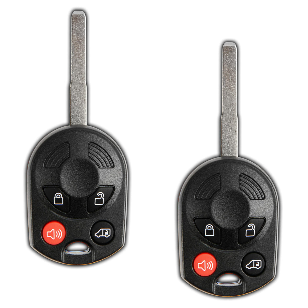 KeylessOption front view of both remotes showing layout and easy replacement benefit