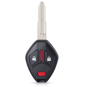 Keymall front view of 3-button replacement fob showing button layout and black shell for easy swap