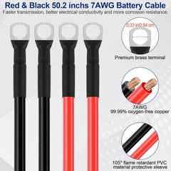 Kikerike cable detail showing 7AWG oxygen-free copper for fast power transfer