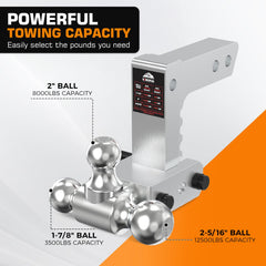 Kingfun close-up of stainless steel adjustment pin for fast secure height changes