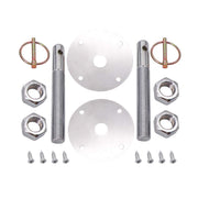 kipa chrome hood pins front packaging showing contents and benefit of complete kit