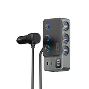 KirkasVue front view showing all ports and compact design for organized charging