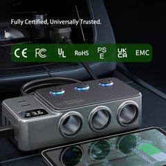 KirkasVue close-up of USB-A and USB-C ports enabling fast, simultaneous charging