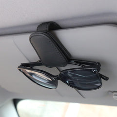 KIWEN front view of four black sunglass holders showing compact design and neat storage