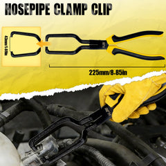 KJE close-up of curved 9-inch fuel filter caliper jaws for easy one-handed connector removal