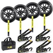KJE front pack showing four straps and storage bag for organized hauling