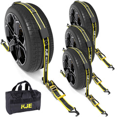 KJE front packaging showing kit and reflective straps for safer hauling