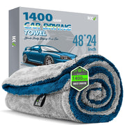 KKV towel front folded showing full-size coverage and quick drying benefit