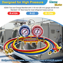 KlenzMate closeup of 80mm color gauges for faster, clearer readings