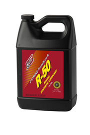 Klotz R-50 front label showing product and benefits for racers
